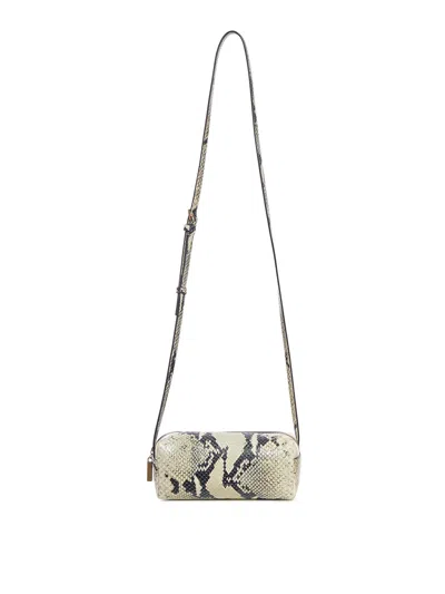 Khaite Mini Kye Snakeskin Embossed Leather Crossbody Bag In Nude