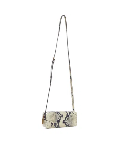 Khaite Mini Kye Snakeskin Embossed Leather Crossbody Bag In Nude