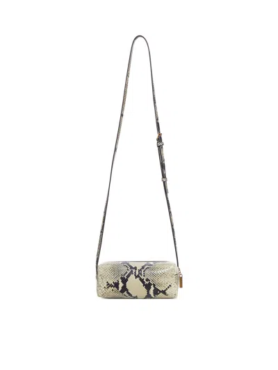 Khaite Mini Kye Snakeskin Embossed Leather Crossbody Bag In Nude
