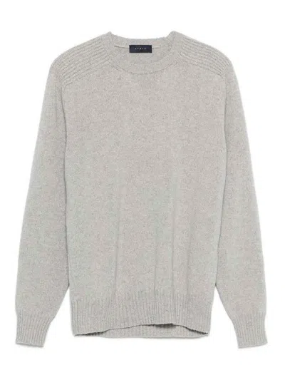Sease Ribbed-panel Sweater In Gray