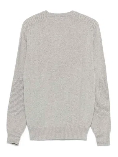 Sease Ribbed-panel Sweater In Gray