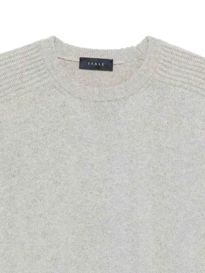 Sease Ribbed-panel Sweater In Gray