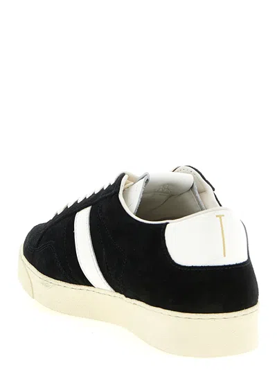 Tom Ford Blake Sneakers Suede Upper Contrast Stripe Rubber Sole In Black