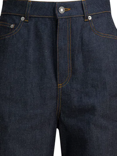 Givenchy Balloon-fit Denim Jeans With Classic Texture In Blue