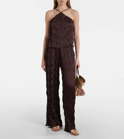 AKARI细皱布挂脖上衣