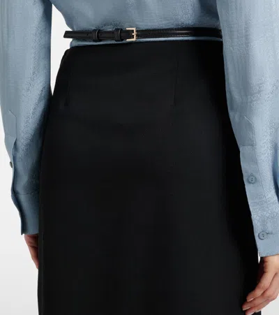 HORSEBIT挖剪羊毛裹身半身裙