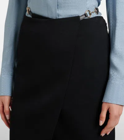 HORSEBIT挖剪羊毛裹身半身裙