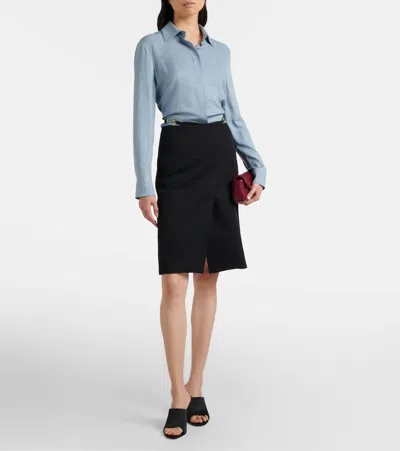 HORSEBIT挖剪羊毛裹身半身裙