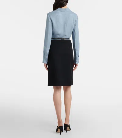 HORSEBIT挖剪羊毛裹身半身裙