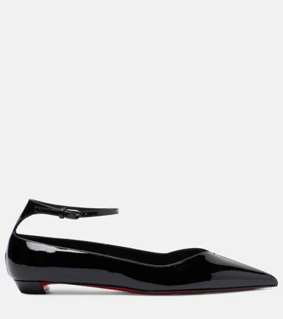 Christian Louboutin Women Erozeena Patent Leather Ballets In Black