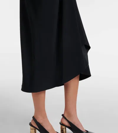 Givenchy Draped Midi Skirt In Black