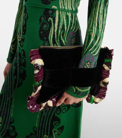 La Doublej Sequined Clutch In Multi