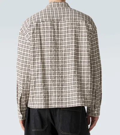 Studio Nicholson Checked-pattern Button-fastening Shirt In White