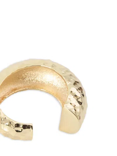 Self-portrait Hammered Bracelet In Gold