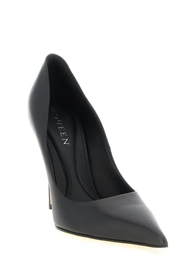 Alexander Mcqueen Leather Pumps Black In Black