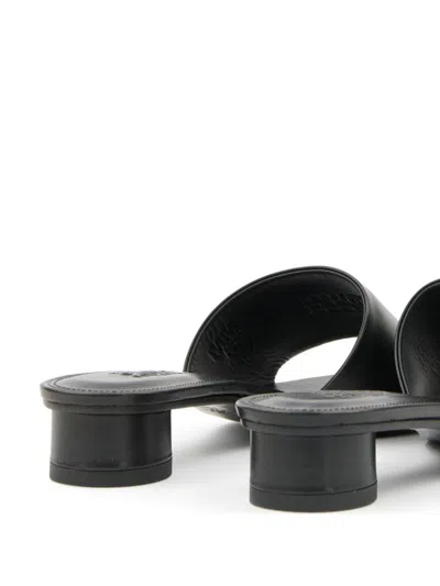 Mm6 Maison Margiela Mm6 By Maison Margiela Numeric Sandal With Engraved Logo Band In Black