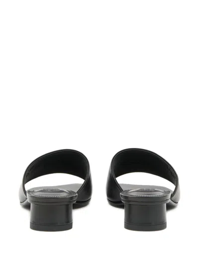 Mm6 Maison Margiela Mm6 By Maison Margiela Numeric Sandal With Engraved Logo Band In Black