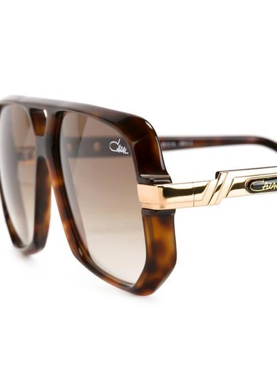 Shop Cazal '627' Aviator Sunglasses In Brown