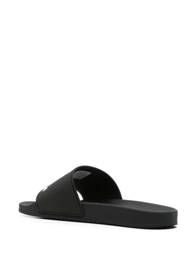 Balenciaga Rubber Slide Sandals For The Pool In Black
