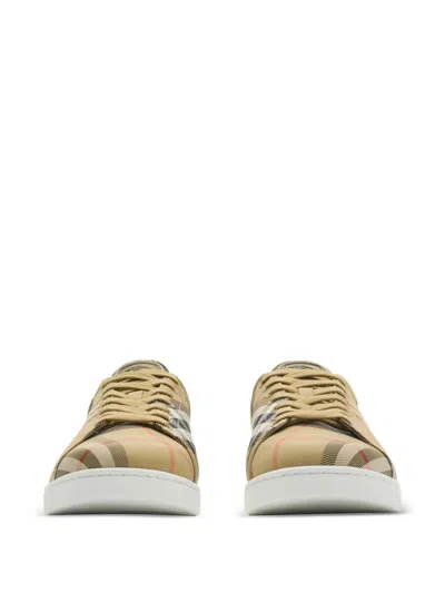 Burberry Neutrals Trainers Men In Animal Print