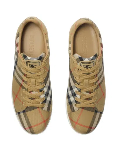 Burberry Neutrals Trainers Men In Animal Print