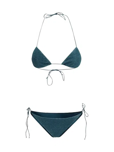 Oseree Turquoise Lumiere Swimsuit In Blue