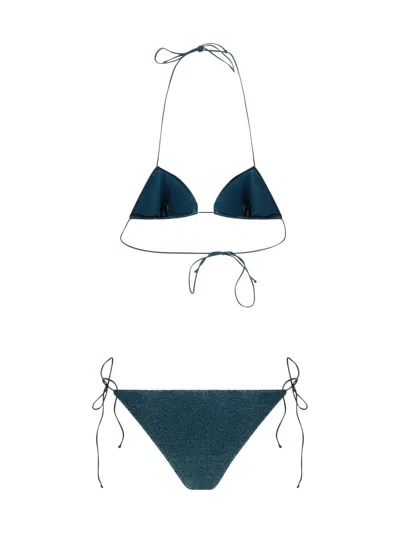 Oseree Turquoise Lumiere Swimsuit In Blue