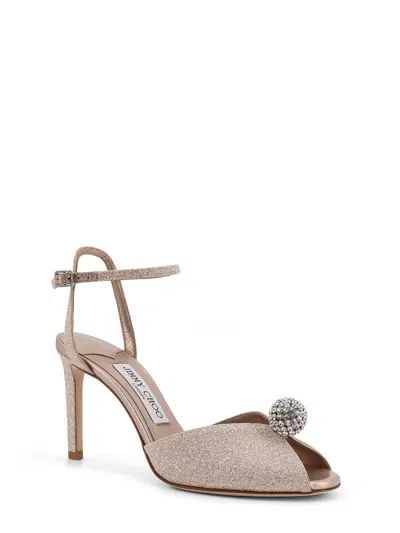 Jimmy Choo Sandals Lightsoftgoldcrystal In Neutral
