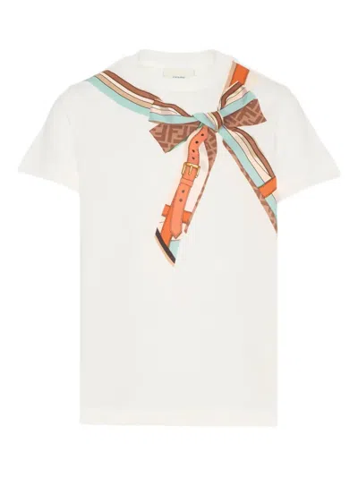 Fendi Graphic T-shirt In White