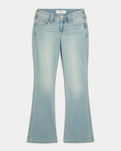 Hollister Low-rise Light Wash Bootcut Jeans In White