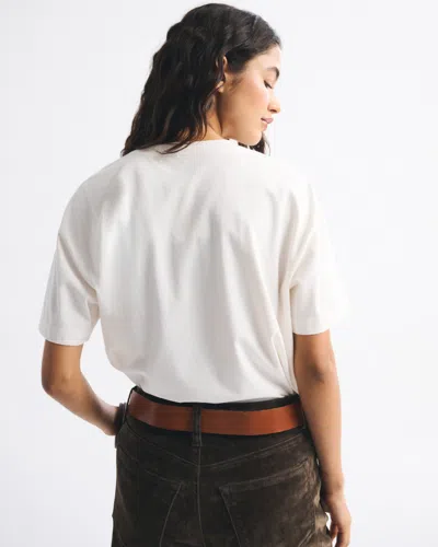 Abercrombie & Fitch Oversized Willie Nelson Graphic Tee In White