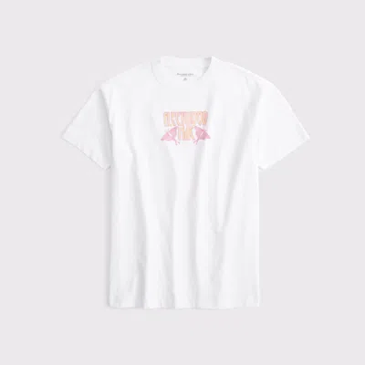 Abercrombie & Fitch Oversized Fleetwood Mac Graphic Tee In White