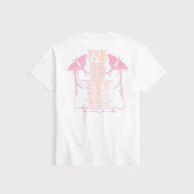 Abercrombie & Fitch Oversized Fleetwood Mac Graphic Tee In White