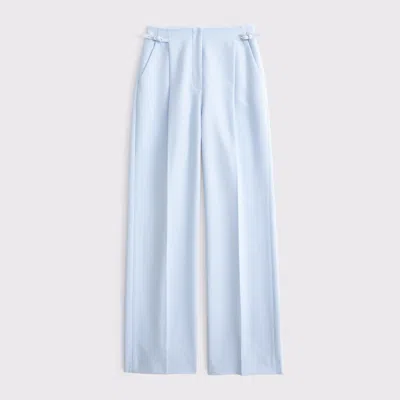 Abercrombie & Fitch A&f Sloane Tailored Wide Leg Pant In Blue
