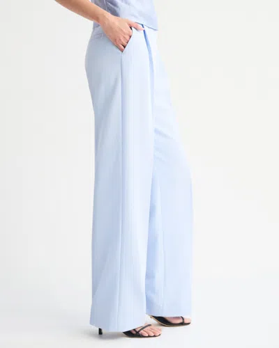 Abercrombie & Fitch A&f Sloane Tailored Wide Leg Pant In Blue