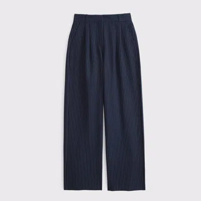 Abercrombie & Fitch Curve Love A&f Sloane Tailored Wide Leg Pant In Brown
