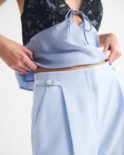 Abercrombie & Fitch A&f Sloane Tailored Wide Leg Pant In Blue