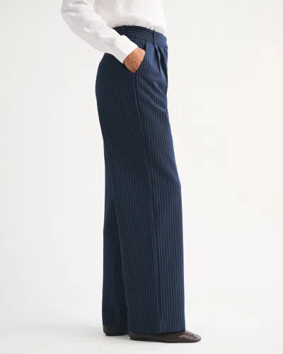 Abercrombie & Fitch Curve Love A&f Sloane Tailored Wide Leg Pant In Brown