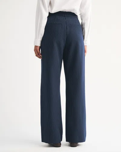 Abercrombie & Fitch Curve Love A&f Sloane Tailored Wide Leg Pant In Brown