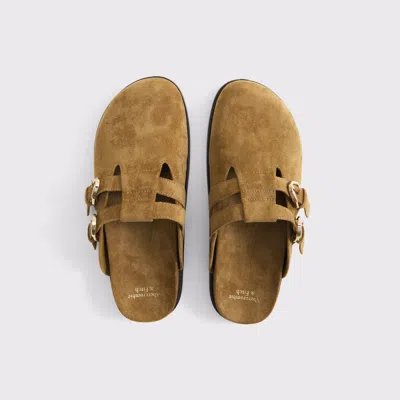 Abercrombie & Fitch Vegan Suede Clogs In Brown