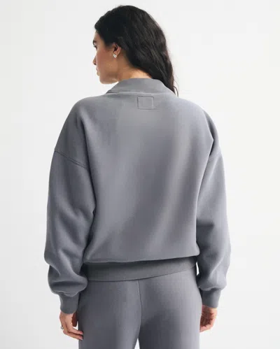 Abercrombie & Fitch Sunday Mockneck Crew In Gray