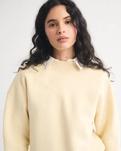 Abercrombie & Fitch Sunday Mockneck Crew In Neutral