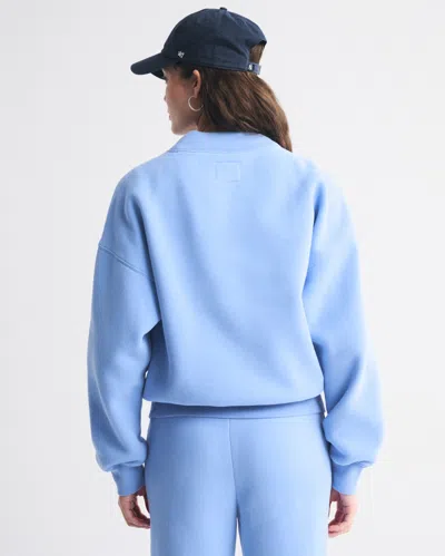 Abercrombie & Fitch Sunday Mockneck Crew In Blue