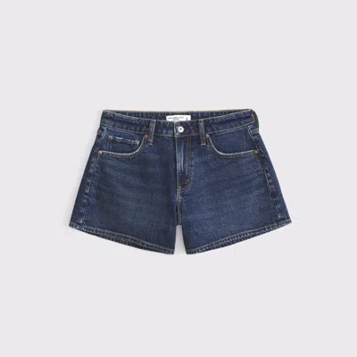Abercrombie & Fitch Curve Love Mid Rise A-line Short In Black