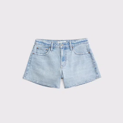 Abercrombie & Fitch Curve Love Mid Rise A-line Short In Brown