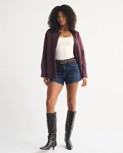 Abercrombie & Fitch Curve Love Mid Rise A-line Short In Black