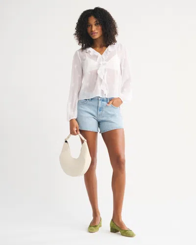 Abercrombie & Fitch Curve Love Mid Rise A-line Short In Brown