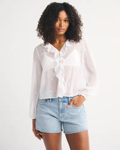 Abercrombie & Fitch Curve Love Mid Rise A-line Short In Brown