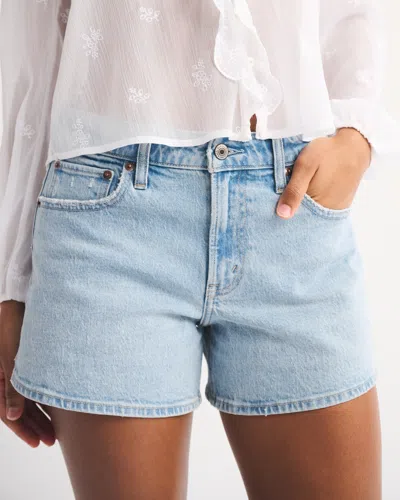 Abercrombie & Fitch Curve Love Mid Rise A-line Short In Brown