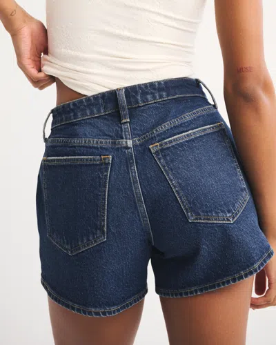 Abercrombie & Fitch Curve Love Mid Rise A-line Short In Black